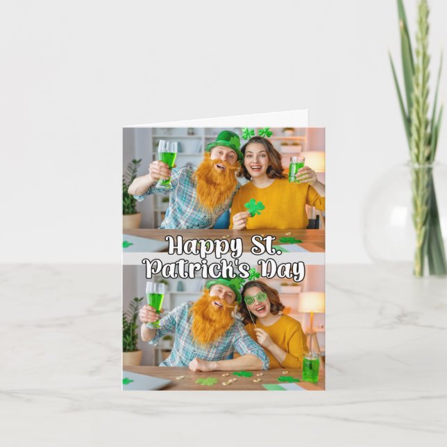 2-photos St. Paddy's Day Custom Modern Template (Front)