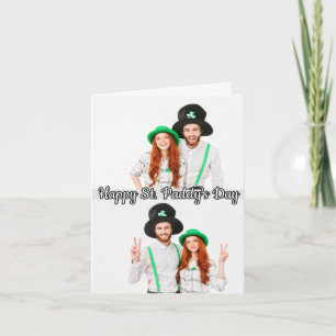 2-photos St Patrick's Day Shamrock Irish Celtic Holiday Card