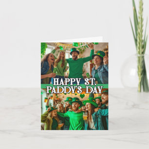 2-photos St Patrick's Day Shamrock Irish Celtic Holiday Card