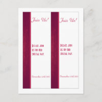 2 Pink/White Wood Grain Wedding Bookmarks