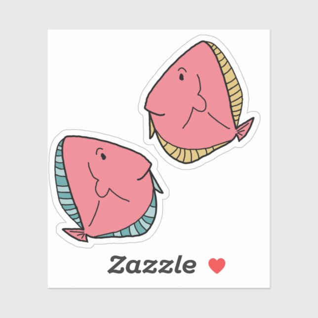 2 Pink with green fins Green with yellow fins Fish (Sheet)