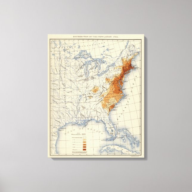 2 Population 1790 Canvas Print (Front)