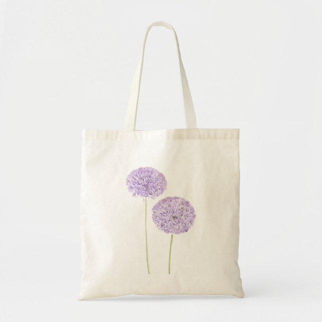 2 purple Allium watercolor Tote Bag (Front)