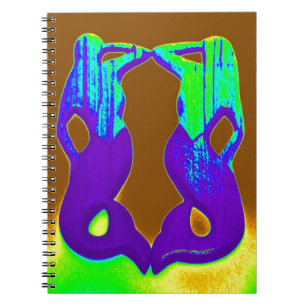2 purple mermaids spiral notebook