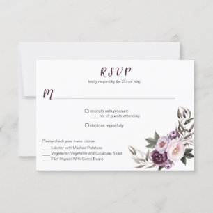 #2 Purple Plum Pink Peonies Bouquet Menu Choice
