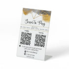 *~* 2 QR PAYMENT CRYSTAL Tabletop Table Tent