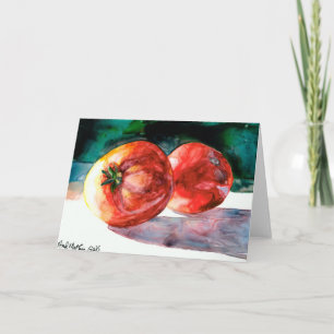 2 Red Tomatoes Greeting Card