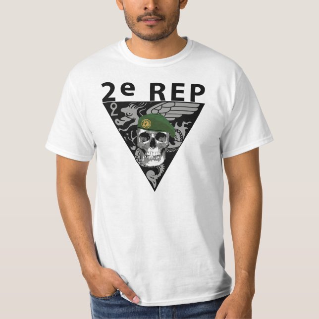 2 REP Skull Black T-Shirt (Front)