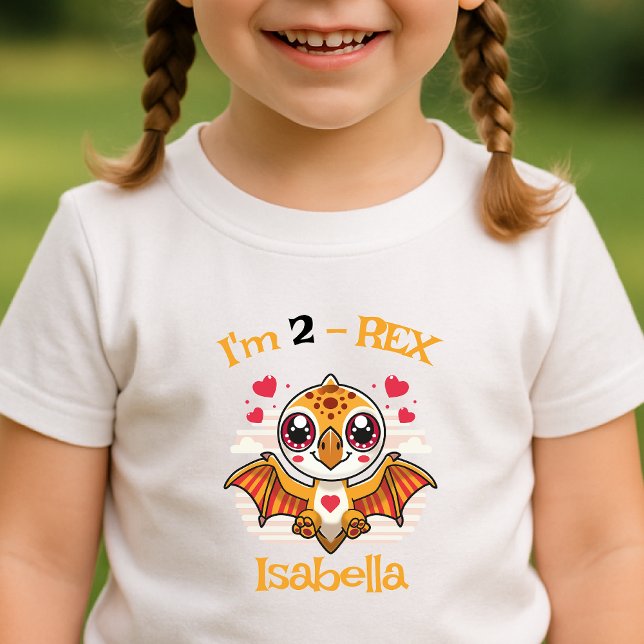 2-Rex Birthday Shirt – Custom Name Gift (Creator Uploaded)