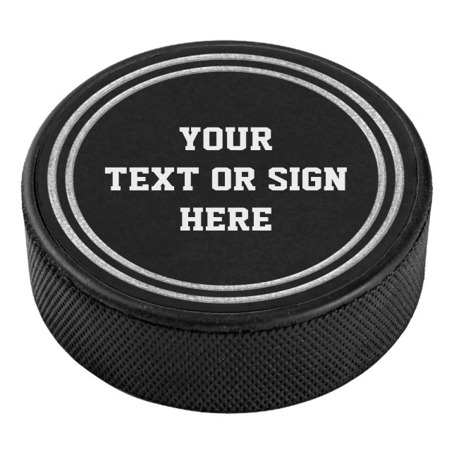 2 Rings silver + YOURS Hockey Puck (3/4)