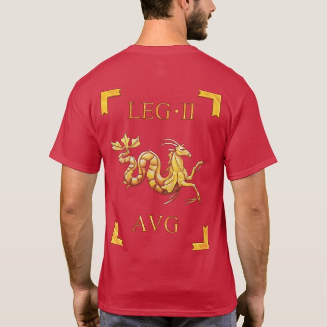 2 Roman Legio II Augusta Vexillum T-Shirt (Back)