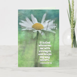 2 Samuel 22:33 It is God who arms me with strength Card