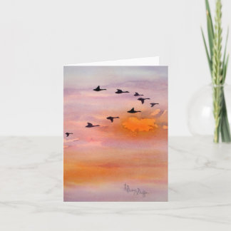 2 Samuel 23:4, Fall Sunset, Note Card