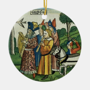 2 Samuel 6 1-5 David brings the Ark to Jerusalem, Ceramic Tree Decoration