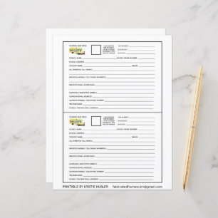 2 School Bus Passes For Students & Pick Up Person