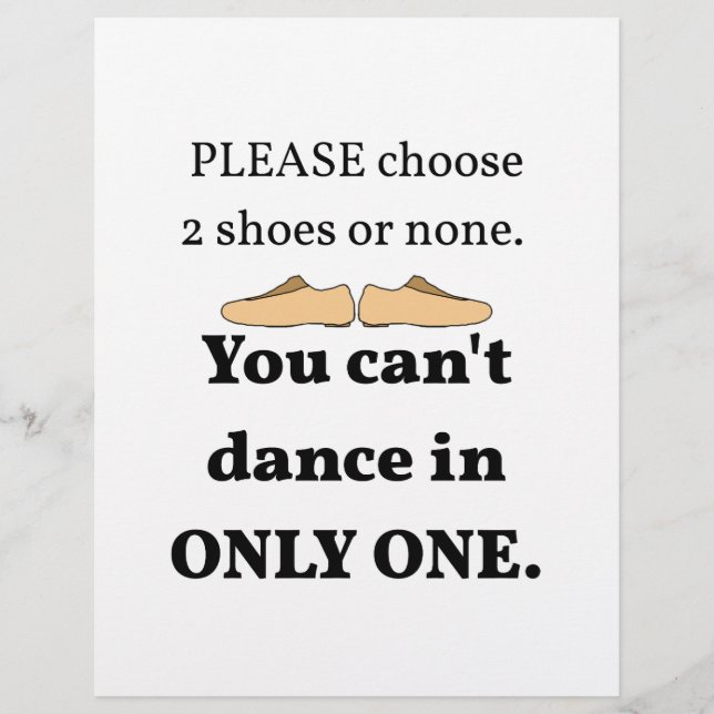 2 Shoes or None White Flyer (Front)