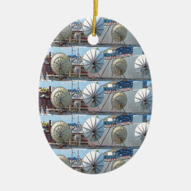 2 side printed Ornaments Boston Dish Antenna (Front)