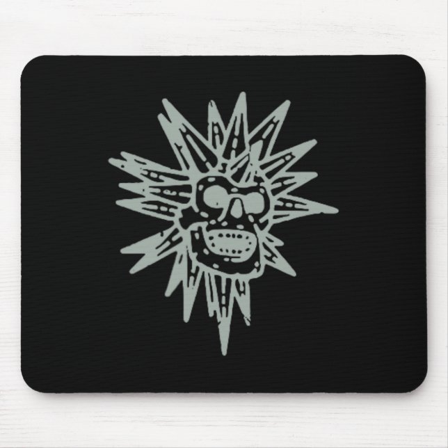 (2 Side) Spooky Island Est 2002 Amusement Skull Ha Mouse Pad (Front)