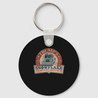 2 Side Trump's Snowflake Removal Service Funny Tru Key Ring