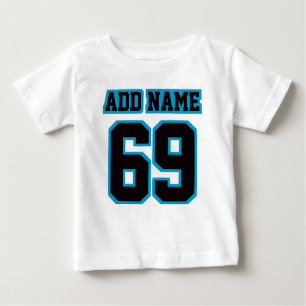 2 Side WHITE BLACK BLUE 3/4 Sleeve Raglan Baby T-Shirt