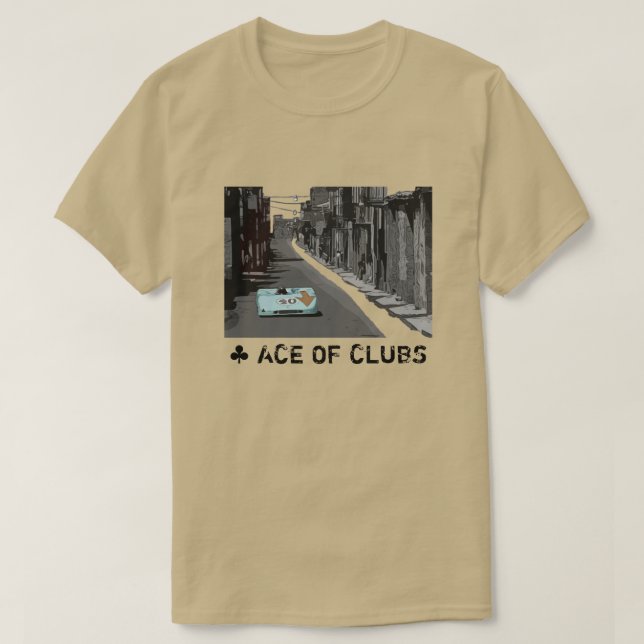 2-Sided 1970 Ace of Clubs T-Shirt (Design Front)