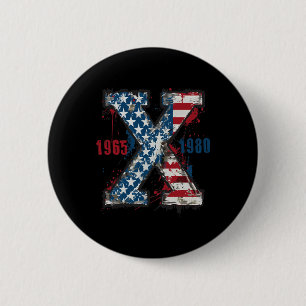(2 Sided)4th Of July Trump American Flag Usa  6 Cm Round Badge