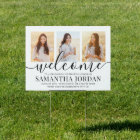 2 Sided 6 Photo Graduation Party Welcome Yard