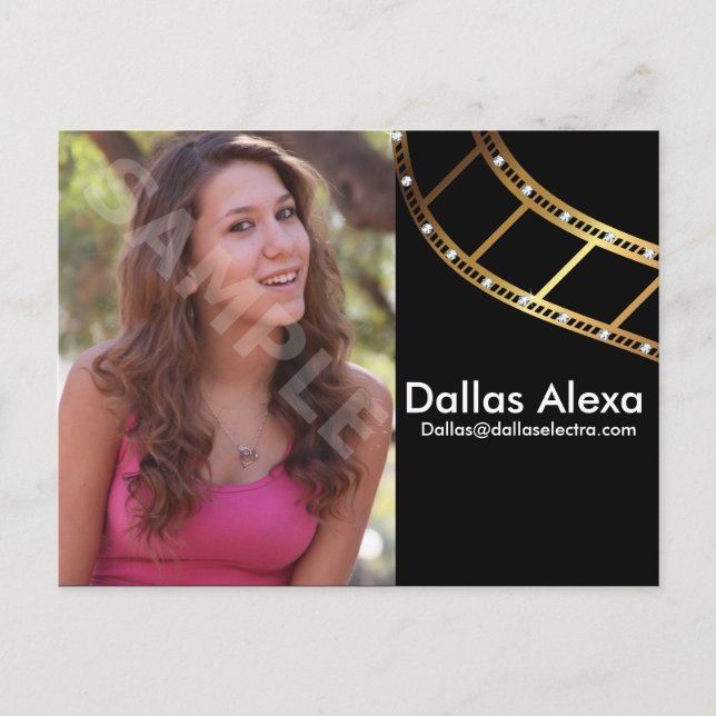 2-Sided Actor Headshot Comp Card (Front)