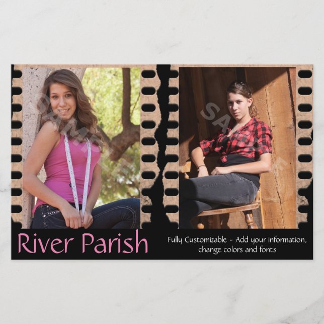 2- Sided Affordable Actor Model Comp Cards (Front)