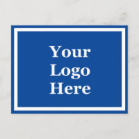 2-Sided Blue & White Template Your Logo Here