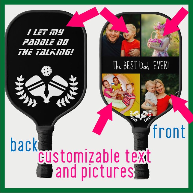 😁😍 2-sided Custom text and photo Pickleball Paddle (2-sided Custom text and photo Pickleball Paddle)
