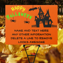 2-sided Halloween 18x24-in Rectangle Party Yard