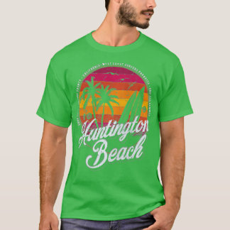 2 Sided Huntington Beach Surf City California Vint T-Shirt