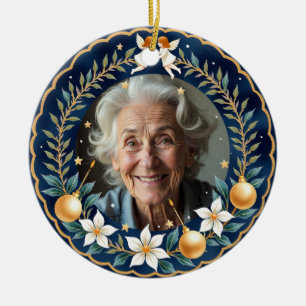 2 sided Memorial Christmas Celestial Comfort Ceramic Tree Decoration