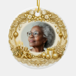 2 sided Memorial Christmas  Ceramic Tree Decoration