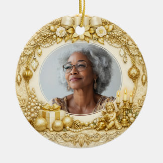 2 sided Memorial Christmas  Ceramic Tree Decoration