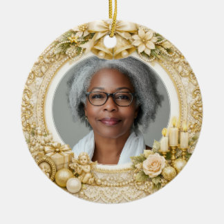 2 sided Memorial Christmas  Ceramic Tree Decoration