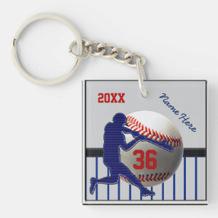 2 Sided Personalised Baseball Keychains Your Text