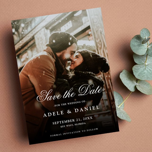 2 Sided Photo Save the Date Wedding Modern  (Creator Uploaded)