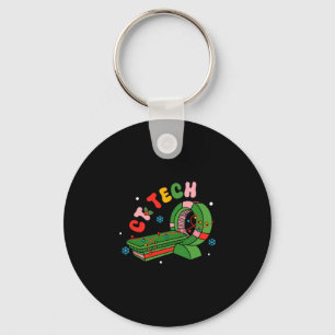 (2 Sided) Santa's Favorite Ct Tech Christmas Techn Key Ring