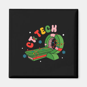 (2 Sided) Santa's Favorite Ct Tech Christmas Techn Magnet