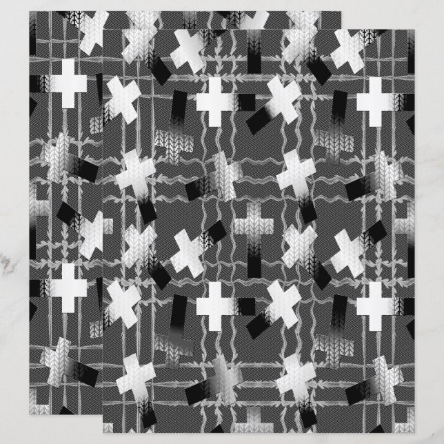 2-Sided Sown in Faith Grayscale Scrapbook Paper (Front/Back)