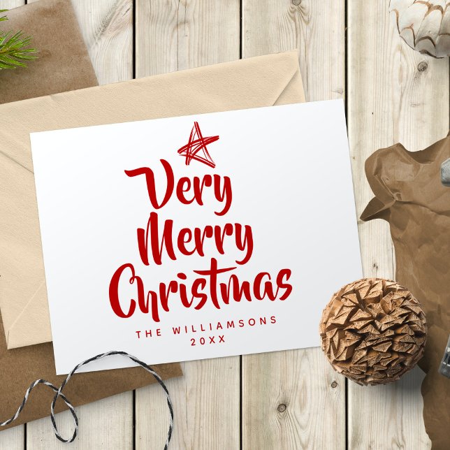 2 Sided VERY MERRY CHRISTMAS Photo Holiday Card (2 Sided VERY MERRY CHRISTMAS Photo Holiday Card)