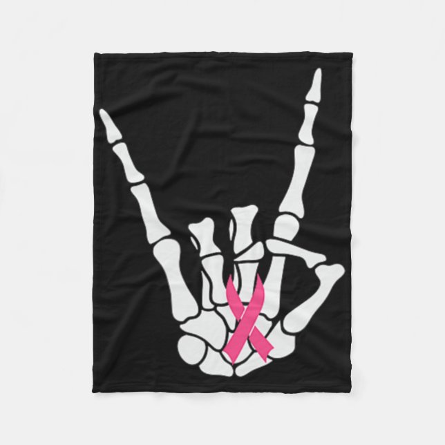 (2 Sides) Breast Cancer Is Boo Sheet Funny Hallowe Fleece Blanket (Front)