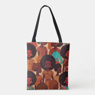 2 sides of fabulous afro girls tote bag