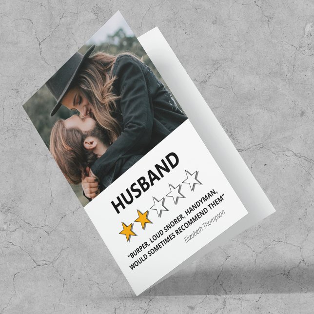 2 Star Review | Funny Husband Valentines Holiday Card (Creator Uploaded)