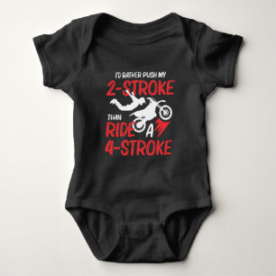2 Stroke MX Motocross Dirt Bike Rider supercross Baby Bodysuit