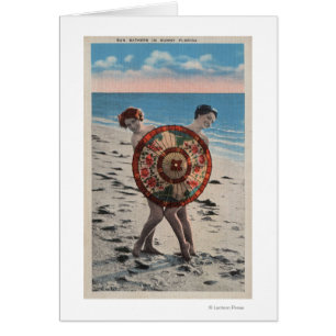 2 Sunbathing Women & Asian Umbrella, Florida