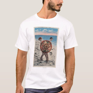 2 Sunbathing Women & Asian Umbrella, Florida T-Shirt