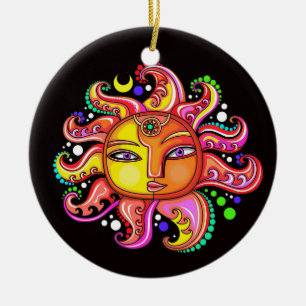 #2 Sunface Purple Eyes Ornament - Gift - Favour